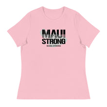 Load image into Gallery viewer, Women&#39;s Relaxed T-Shirt MauiStrong Logo Black
