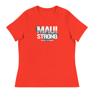 Women's Relaxed T-Shirt MauiStrong Logo White