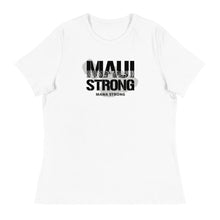 Load image into Gallery viewer, Women&#39;s Relaxed T-Shirt MauiStrong Logo Black
