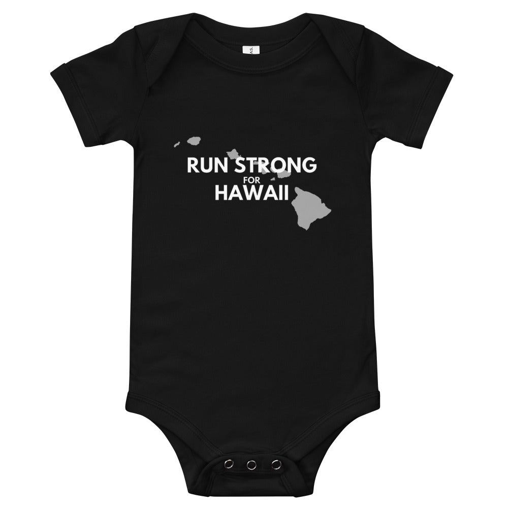 Baby Bodysuits RUN STRONG FOR HAWAII (Logo White)