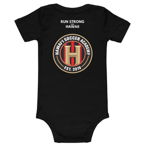 Baby Bodysuits Hawaii Soccer Academy Front & Back printing (Logo White)