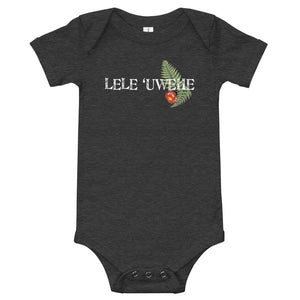 Baby Bodysuits LELE 'UWEHE Front & Back Printing Logo White