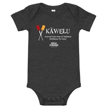 Load image into Gallery viewer, Baby Bodysuits KAWELU Kahili Logo White
