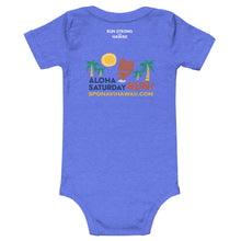 Load image into Gallery viewer, Baby Bodysuits Aloha Saturday Run Front &amp; Back printing (Logo White)
