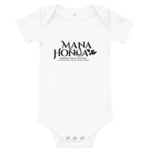 Load image into Gallery viewer, MANA HONUA Baby Bodysuits Logo Black
