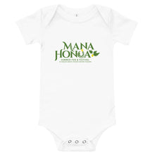 Load image into Gallery viewer, MANA HONUA Baby Bodysuits Logo Green
