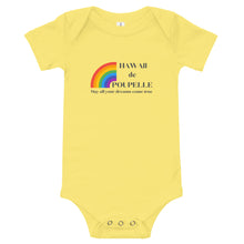 Load image into Gallery viewer, Baby Bodysuits Hawaii de Poupelle (Rainbow Logo black)
