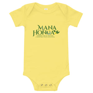 MANA HONUA Baby Bodysuits Logo Green