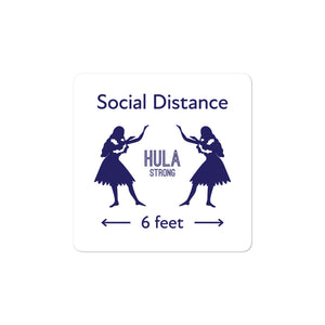 Bubble-free stickers HULA STRONG Girl #3 (Social distance)