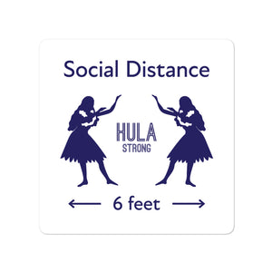 Bubble-free stickers HULA STRONG Girl #3 (Social distance)