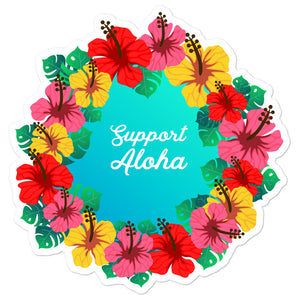 Bubble-free stickers #SUPPORT ALOHA Series Flower