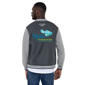 Men's Letterman Jacket Maui Marathon Back printing