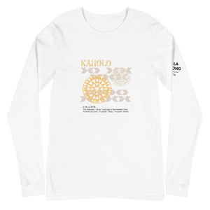 Unisex Long Sleeve Tee KAHOLO Front & Shoulder printing