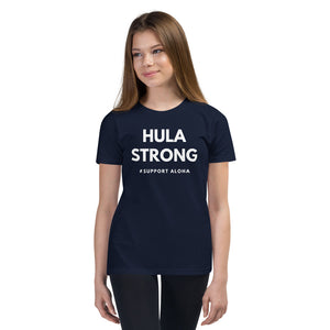 Youth Short Sleeve T-Shirt HULA STRONG Logo White