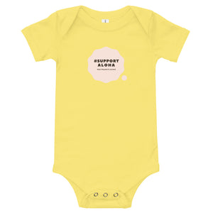 Baby Bodysuits #SUPPORT ALOHA Series Cloud Pink