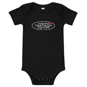 Baby Bodysuits Hawaii Triathlon Center Logo White