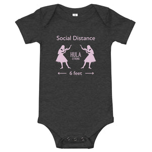 Baby Bodysuits HULA STRONG Girl #3 (Social distance) Logo light pink