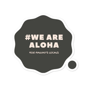 Bubble-free stickers #WE ARE ALOHA Series Cloud Black