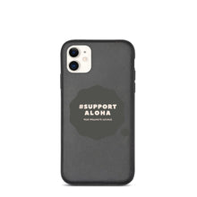 Load image into Gallery viewer, Biodegradable phone case #SUPPORT ALOHA Series Cloud Black
