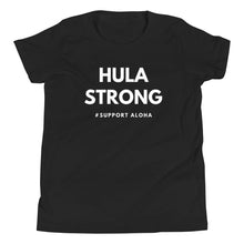 Load image into Gallery viewer, Youth Short Sleeve T-Shirt HULA STRONG Logo White
