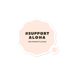 Bubble-free stickers #SUPPORT ALOHA Series Cloud Pink
