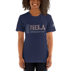 Short-Sleeve Unisex T-Shirt HELA Front & Shoulder printing Logo White
