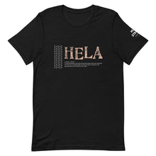 Load image into Gallery viewer, Short-Sleeve Unisex T-Shirt HELA Front &amp; Shoulder printing Logo White
