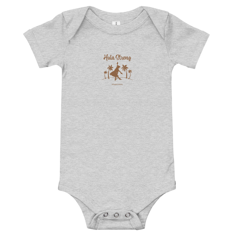 Baby Bodysuits HULA STRONG Girl Logo Brown