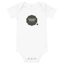 Load image into Gallery viewer, Baby Bodysuit #SUPPORT ALOHA Series Cloud Black
