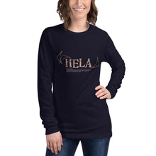 Load image into Gallery viewer, Unisex Long Sleeve Tee HELA Front &amp; Back printing Logo White

