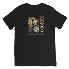 Load image into Gallery viewer, Unisex Short Sleeve V-Neck T-Shirt KAHOLO Front &amp; Back Printing Logo White
