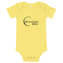 Load image into Gallery viewer, Baby Bodysuits Moonlight Mele Logo Black
