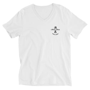 Unisex Short Sleeve V-Neck T-Shirt Nami Hana Logo Black