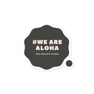 Bubble-free stickers #WE ARE ALOHA Series Cloud Black