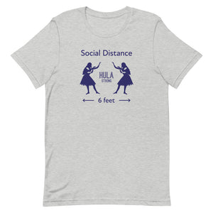 Short-Sleeve Unisex T-Shirt HULA STRONG Girl #3 (Social distance) Logo navy