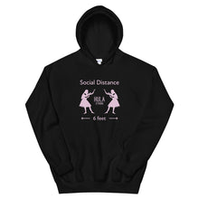 Load image into Gallery viewer, Unisex Hoodie HULA STRONG Girl #3 (Social distance) Logo light pink
