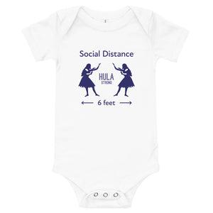 Baby Bodysuits HULA STRONG Girl #3 (Social distance) Logo navy