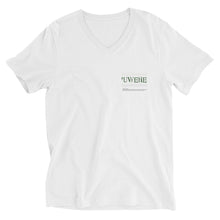 Load image into Gallery viewer, Unisex Short Sleeve V-Neck T-Shirt UWEHE
