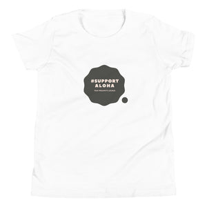 Youth Short Sleeve T-Shirt #SUPPORT ALOHA Series Cloud Black