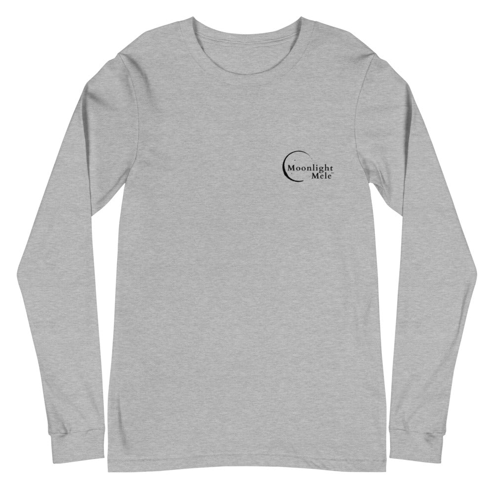 Unisex Long Sleeve Tee Moonlight Mele Logo Black