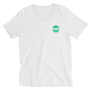 Unisex Short Sleeve V-Neck T-Shirt #SUPPORT ALOHA Series Palm Tree