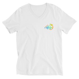 Unisex Short Sleeve V-Neck T-Shirt #SUPPORT ALOHA Series Coco