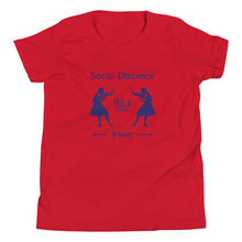 Load image into Gallery viewer, Youth Short Sleeve T-Shirt HULA STRONG Girl #3 (Social distance) Logo navy
