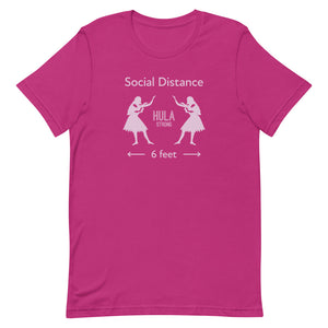 Short-Sleeve Unisex T-Shirt HULA STRONG Girl #3 (Social distance) Logo light pink
