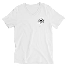 Load image into Gallery viewer, Unisex Short Sleeve V-Neck T-Shirt SUNRISE Restaurant Hawaii Logo Black
