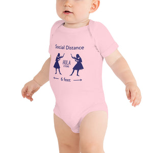 Baby Bodysuits HULA STRONG Girl #3 (Social distance) Logo navy