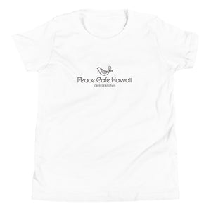 Youth Short Sleeve T-Shirt Peace Cafe Hawaii Logo Black