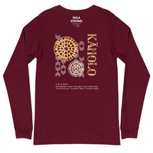 Load image into Gallery viewer, Unisex Long Sleeve Tee KAHOLO Front &amp; Back printing Logo White
