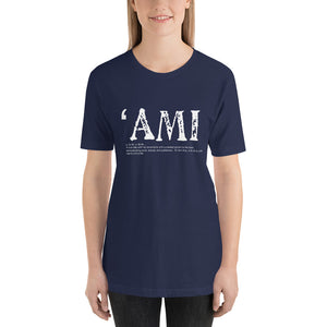 Short-Sleeve Unisex T-Shirt AMI Front & Back printing Logo White