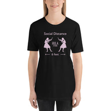 Load image into Gallery viewer, Short-Sleeve Unisex T-Shirt HULA STRONG Girl #3 (Social distance) Logo light pink
